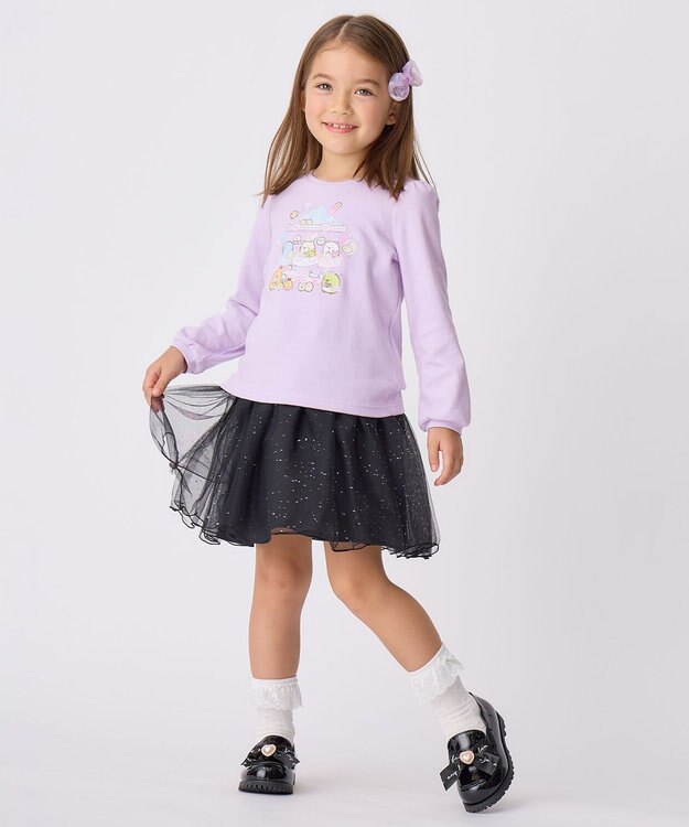 ANY KIDS 【すみっコぐらし】アートプリント Tシャツ ペールラベンダー