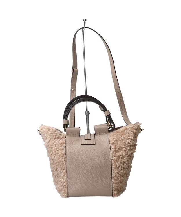 INTER-CHAUSSURES 【LORISTELLA】異素材コンビハンドバッグ オークコンビ