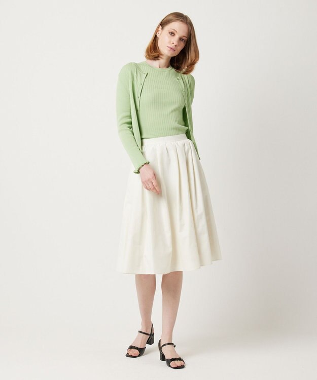 TOCCA 【大人百花掲載】【洗える】CRISP LETTUCE スカート アイボリー系