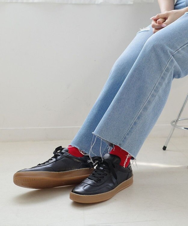 Pointer 本革シンプルスニーカー ブラック