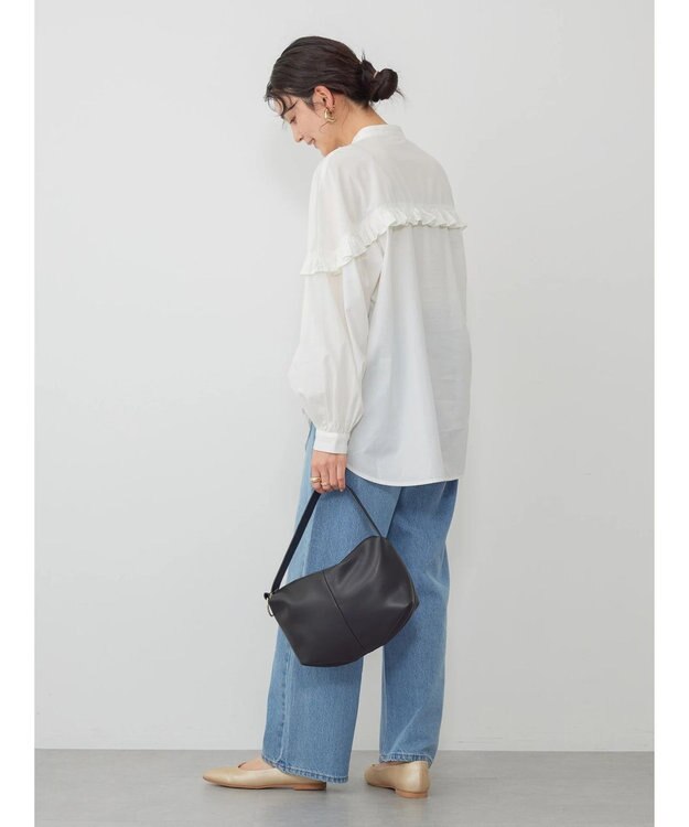 AMERICAN HOLIC フリルバンドカラーシャツ Off White