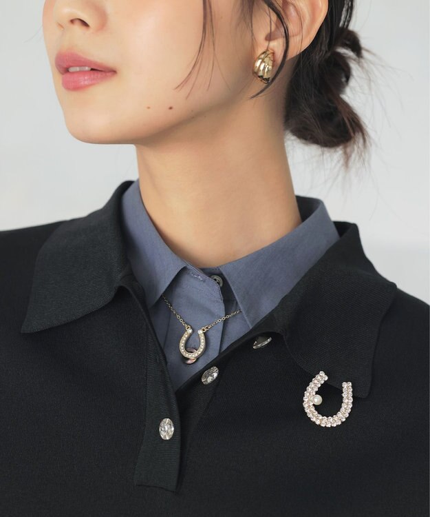 組曲 【2026年干支/開運コレクション】ホースシュープチ ネックレス ゴールド系