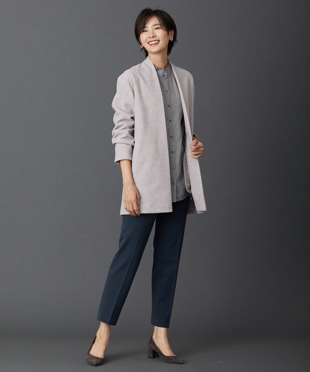 J.PRESS LADIES ニードルパンチ カーディガン ベージュ系