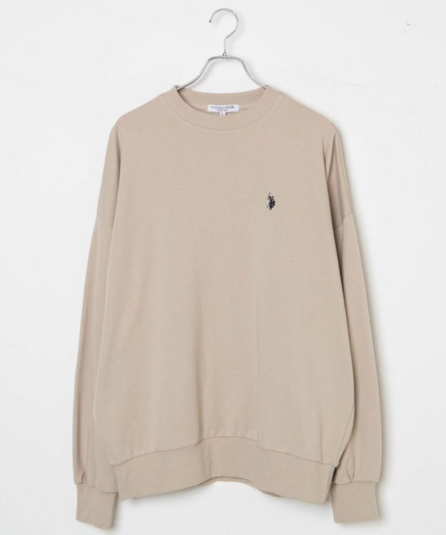 WEGO U.S. POLO ASSN.|別注ワンポイントスウェットプルオーバー ライトベージュ