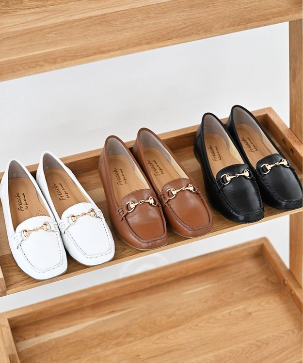 Pointer 本革ビットローファードライビングシューズ ライトブラウン