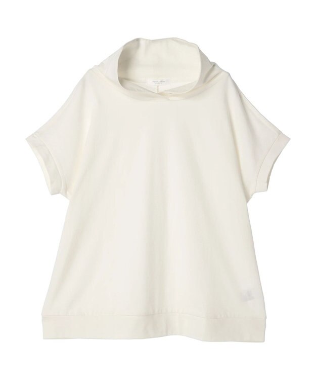 Green Parks フレンチスリーブ抜け襟カットプルオーバー Ecru