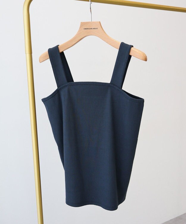 AMERICAN HOLIC 抗菌防臭テレコベアタンクトップ Navy