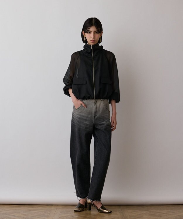 GRACE CONTINENTAL ブライトメッシュブルゾン ブラック