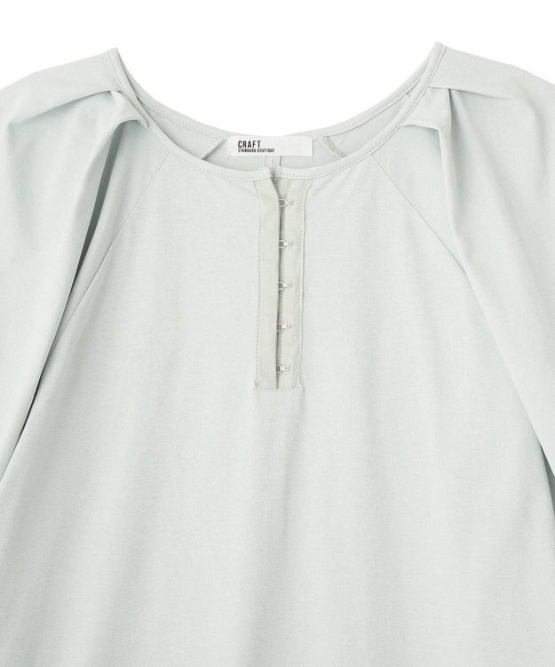 CRAFT STANDARD BOUTIQUE ポーチ付きバルーンスリーブワンピース Light Blue