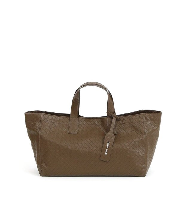 UNBILLION カシュカシュ cachecache / メッシュエンボス横長ショッパートート チョコ