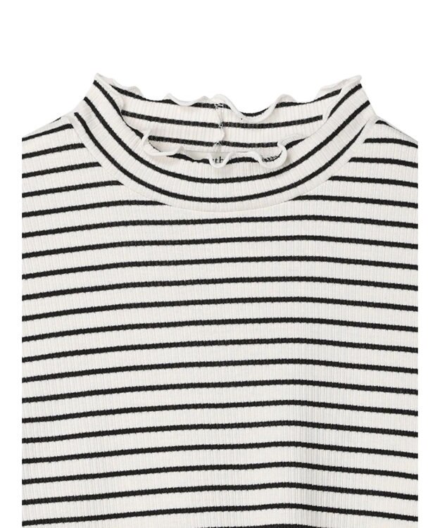 earth music&ecology チェーンリブハイネックプルオーバー Border