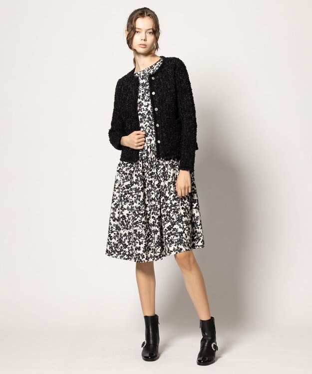 TOCCA 【洗える】THOUSAND WAVE ニットジャケット ブラック系