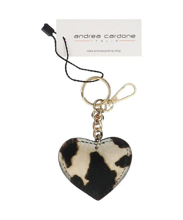 INTER-CHAUSSURES 【ANDREA CARDONE】ハート型レザーキーチャーム マルチ