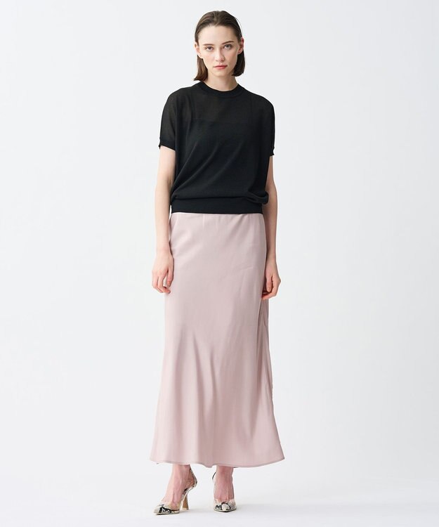 uncrave シアー ニットプルオーバー ブラック