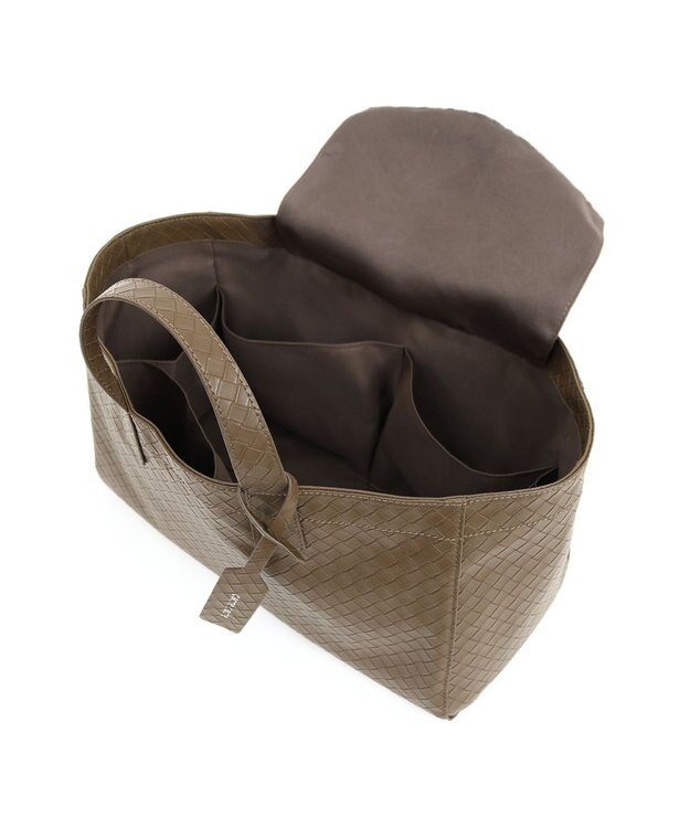 UNBILLION カシュカシュ cachecache / メッシュエンボス横長ショッパートート チョコ