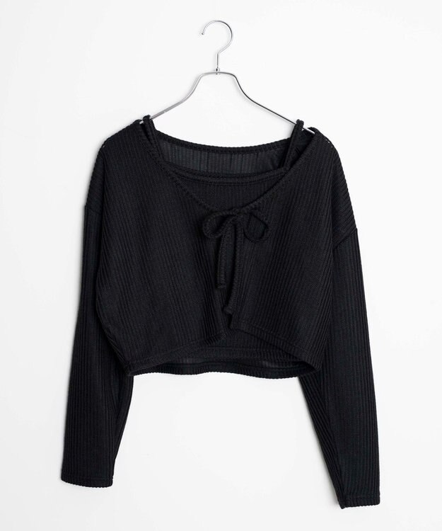 WEGO アンサンブルリボンカーデ ブラック