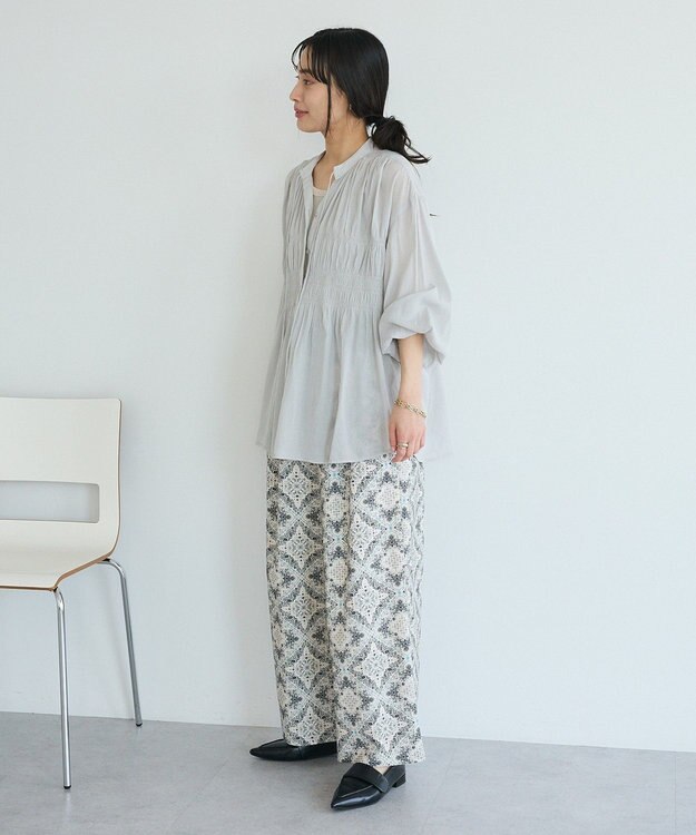 CRAFT STANDARD BOUTIQUE プリントイージーパンツ Light Beige