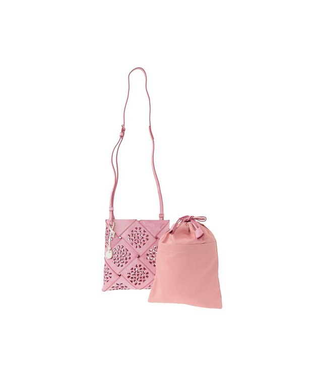 genten フラッターバスケット ショルダーバッグ サクラピンク