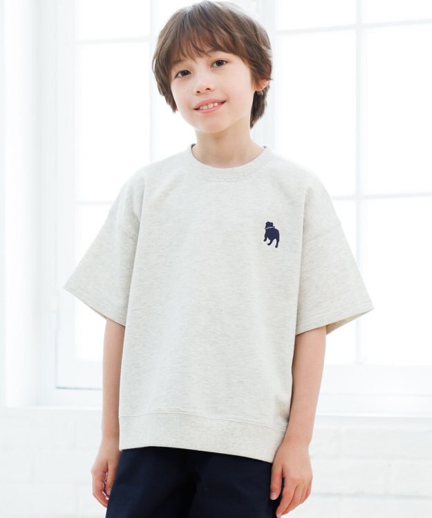J.PRESS KIDS 【100-130cm】バックブル ミニ裏毛 半袖トレーナー グリーン系