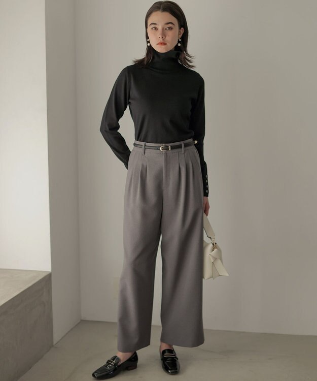 組曲 シュットクロスワイド パンツ グレー系