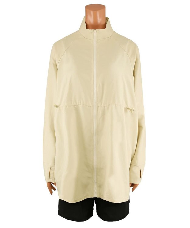 San-ai Resort（三愛水着楽園） 【WEB限定】5点セット バケットハット付きUVカット リブタンキニ+ラッシュガードセット水着【BeachQueen(ビーチクイーン）】 ベージュ