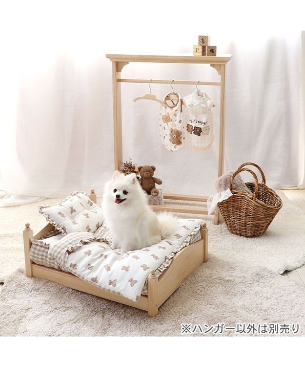 PET PARADISE ペットパラダイス 犬用 木製 ハンガー3個セット 小型犬 茶