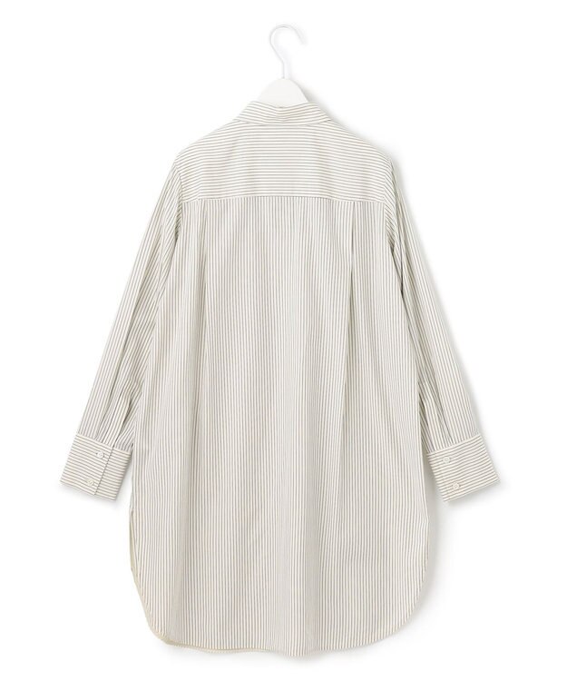 ICB 【洗える】CRySiタイプライター ロングシャツ オフホワイト系柄