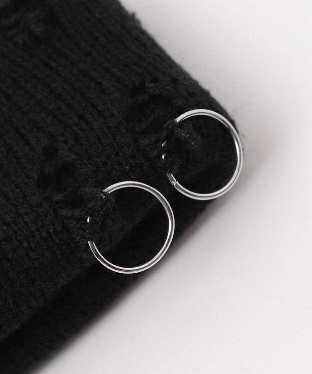 WEGO メタルチャームニットキャップ ブラック