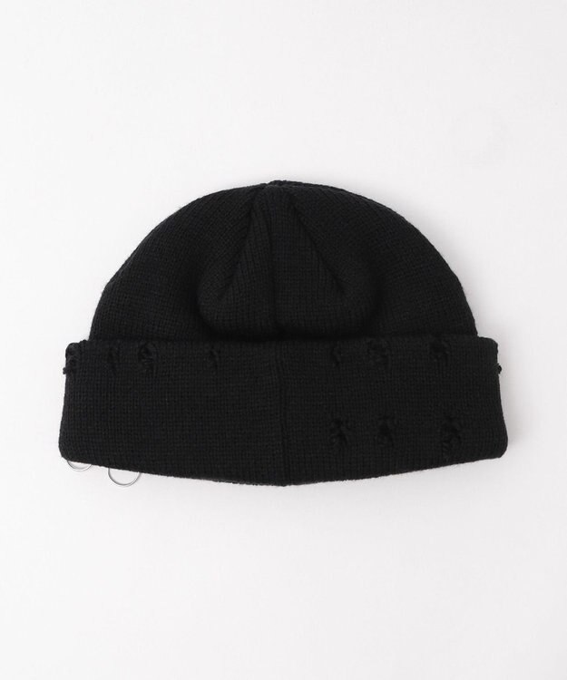 WEGO メタルチャームニットキャップ ブラック