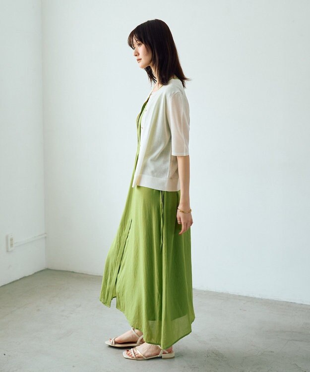 YECCA VECCA 半袖シアーカーディガン Off White