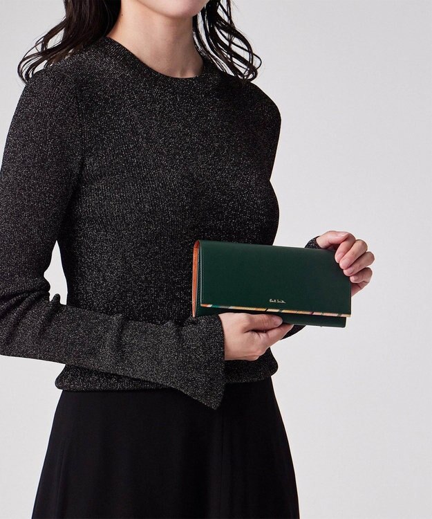 Paul Smith Newスワールトリム 長財布 グリーン