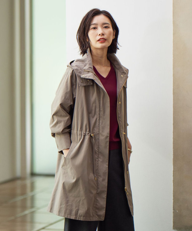 J.PRESS LADIES S 【洗える・撥水】Artirosa モッズコート ブラウン系