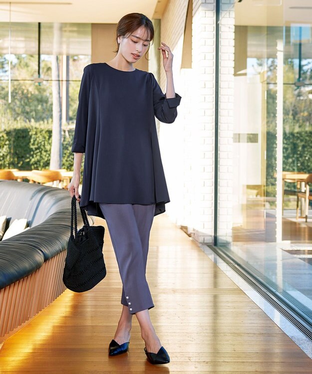 Tiaclasse クロシェ編みトートバッグ ブラック