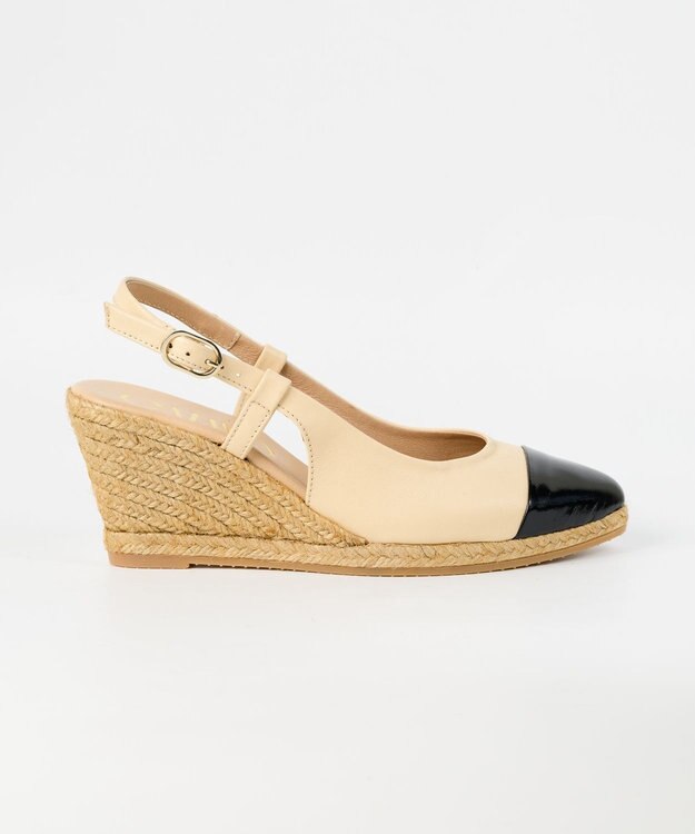 gaimo 【GAIMO/ガイモ】バックストラップウエッジパンプ/VELIA ブラックタン