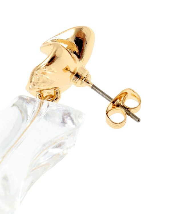 AMERICAN HOLIC クリアキューブピアス Gold