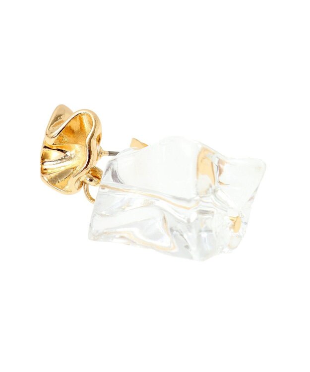 AMERICAN HOLIC クリアキューブピアス Gold