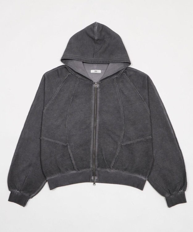 WEGO 【ユニセックス着用ITEM/MLサイズ展開】スウィッチングZIPパーカー ブラックその他