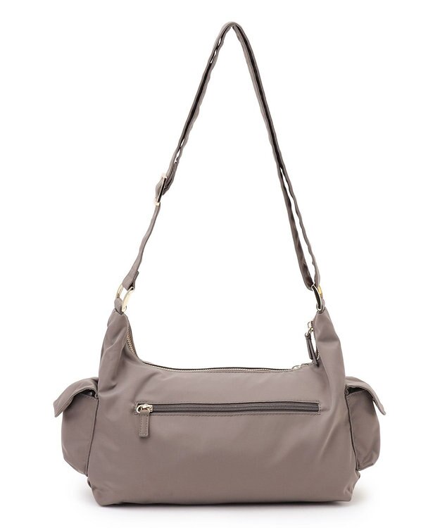 23区 【先行予約】ナイロン サイドポケット ショルダーバッグ グレージュ系