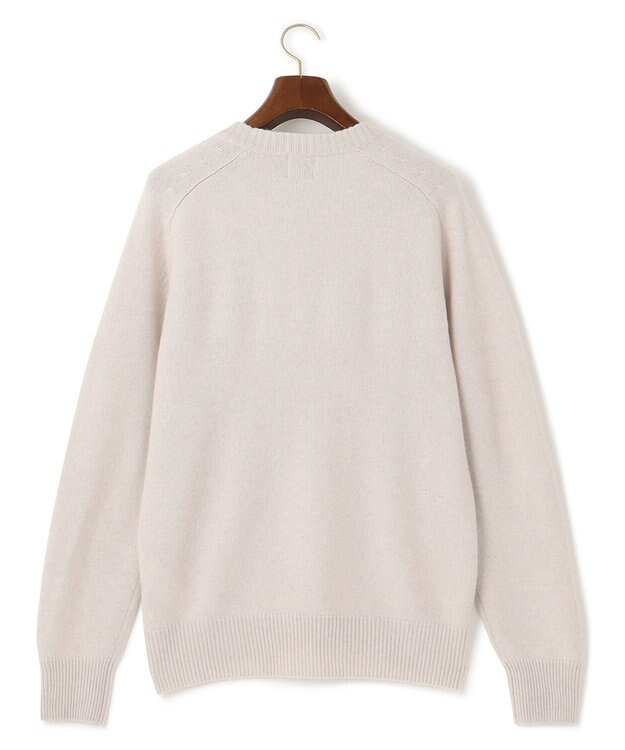 J.PRESS MEN カシミア サドルショルダー クルーネック ニット ライトグレー系