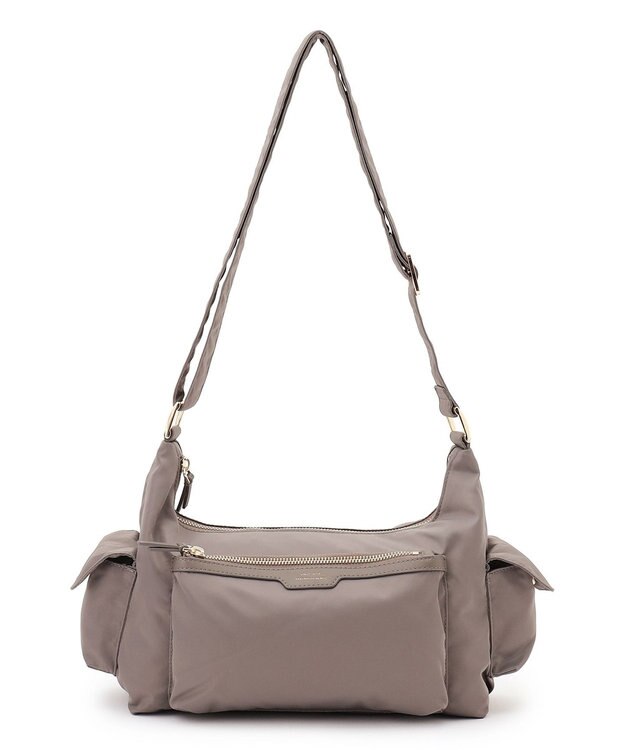 23区 【先行予約】ナイロン サイドポケット ショルダーバッグ グレージュ系