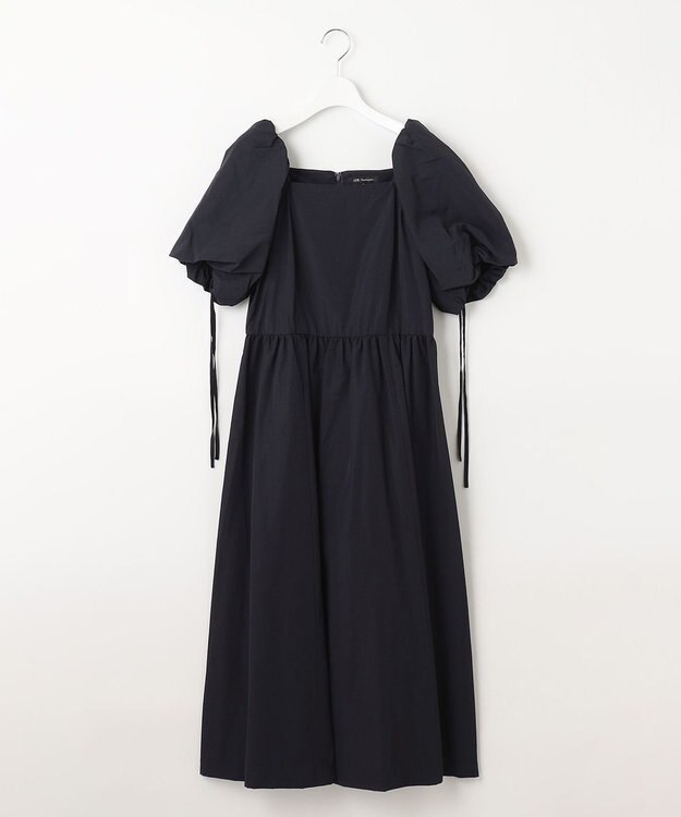 23区 【APPLAUDIR】スクエアネックタフタ ドレス ネイビー系