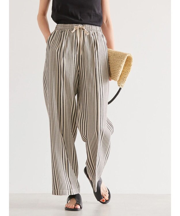 AMERICAN HOLIC リネンブレンドワイドイージーパンツ Stripe