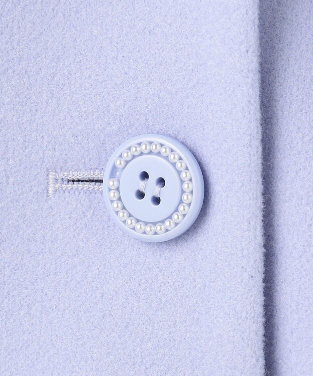 ANY KIDS 【フード取り外し可能】ウールライクコート サックスブルー