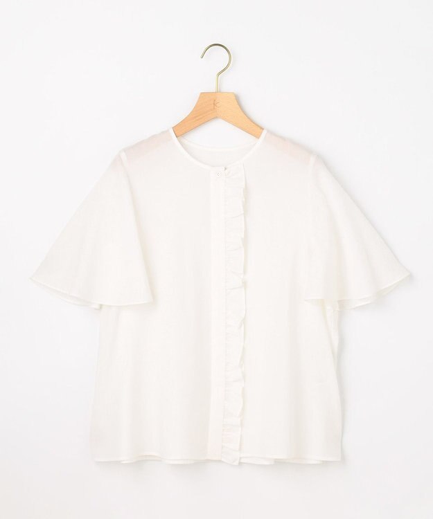 組曲 L 【先行予約】ニューリヨセルシャーティング フロントフリルブラウス オフ系