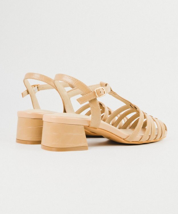 BONTRE 【PRECIEUX JOUET/プレシュウジュエ】ナローヒールグルカサンダル /008PJ ベージュ