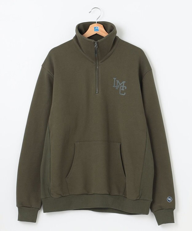 SHARE PARK MENS 【UNISEX】MVS裏毛ハーフジップスウェット（L・XLサイズ） カーキ