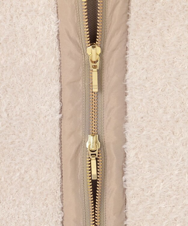 ANY L 【手洗い可】キルトコンビベスト ライトベージュ