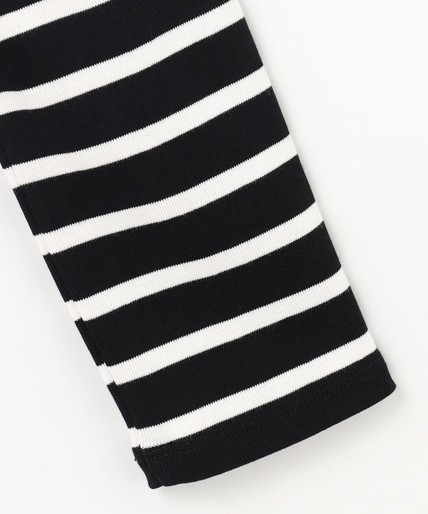 組曲 【ストレッチ・長袖】コットンフライス バスクTシャツ ブラック系1