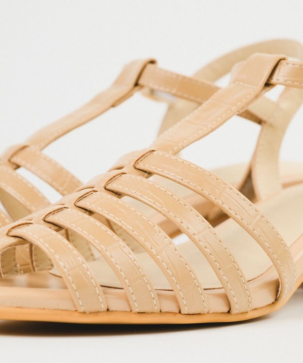 BONTRE 【PRECIEUX JOUET/プレシュウジュエ】ナローヒールグルカサンダル /008PJ ベージュ