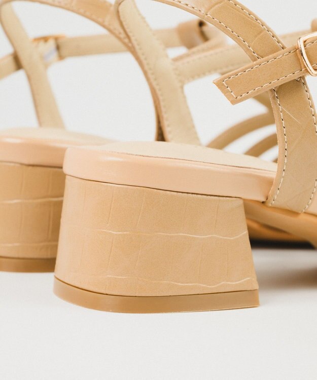 BONTRE 【PRECIEUX JOUET/プレシュウジュエ】ナローヒールグルカサンダル /008PJ ベージュ